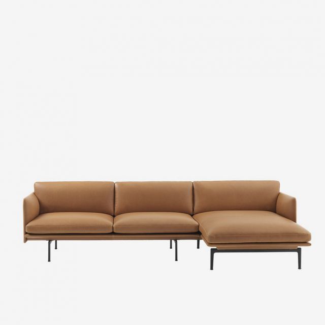 Sofa Outline Chaise Longue - Leder
